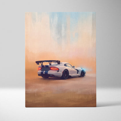 Dodge Viper SRT ACR Inspired Supercar Canvas Art - Custom Car Wall Art Print