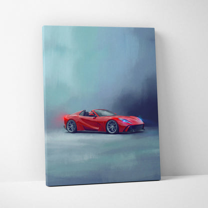 Ferrari 812 GTS Inspired Canvas Art - Premium Automotive Wall Decor