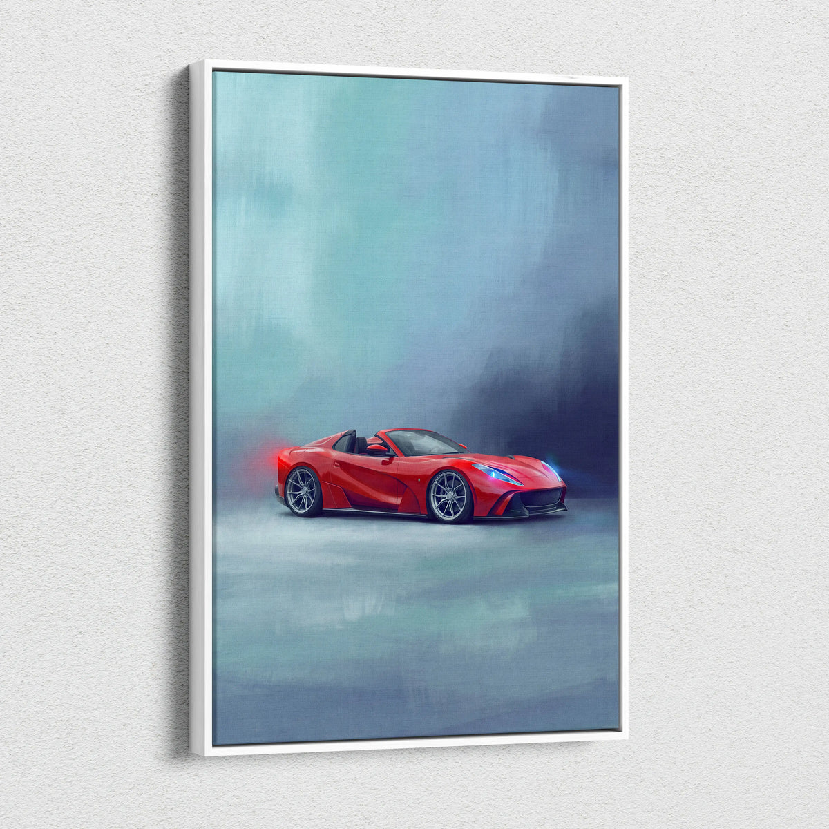 Ferrari 812 GTS Inspired Canvas Art - Premium Automotive Wall Decor