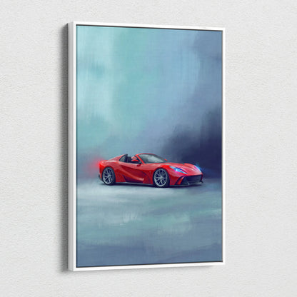 Ferrari 812 GTS Inspired Canvas Art - Premium Automotive Wall Decor