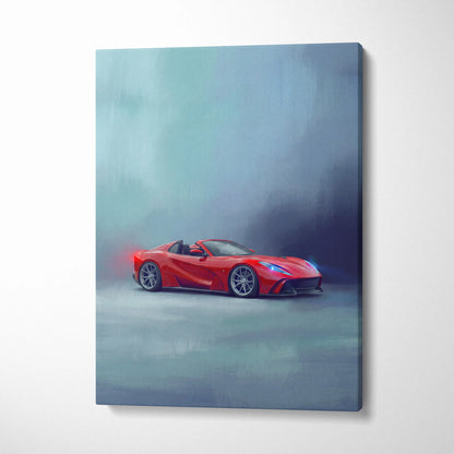 Ferrari 812 GTS Inspired Canvas Art - Premium Automotive Wall Decor