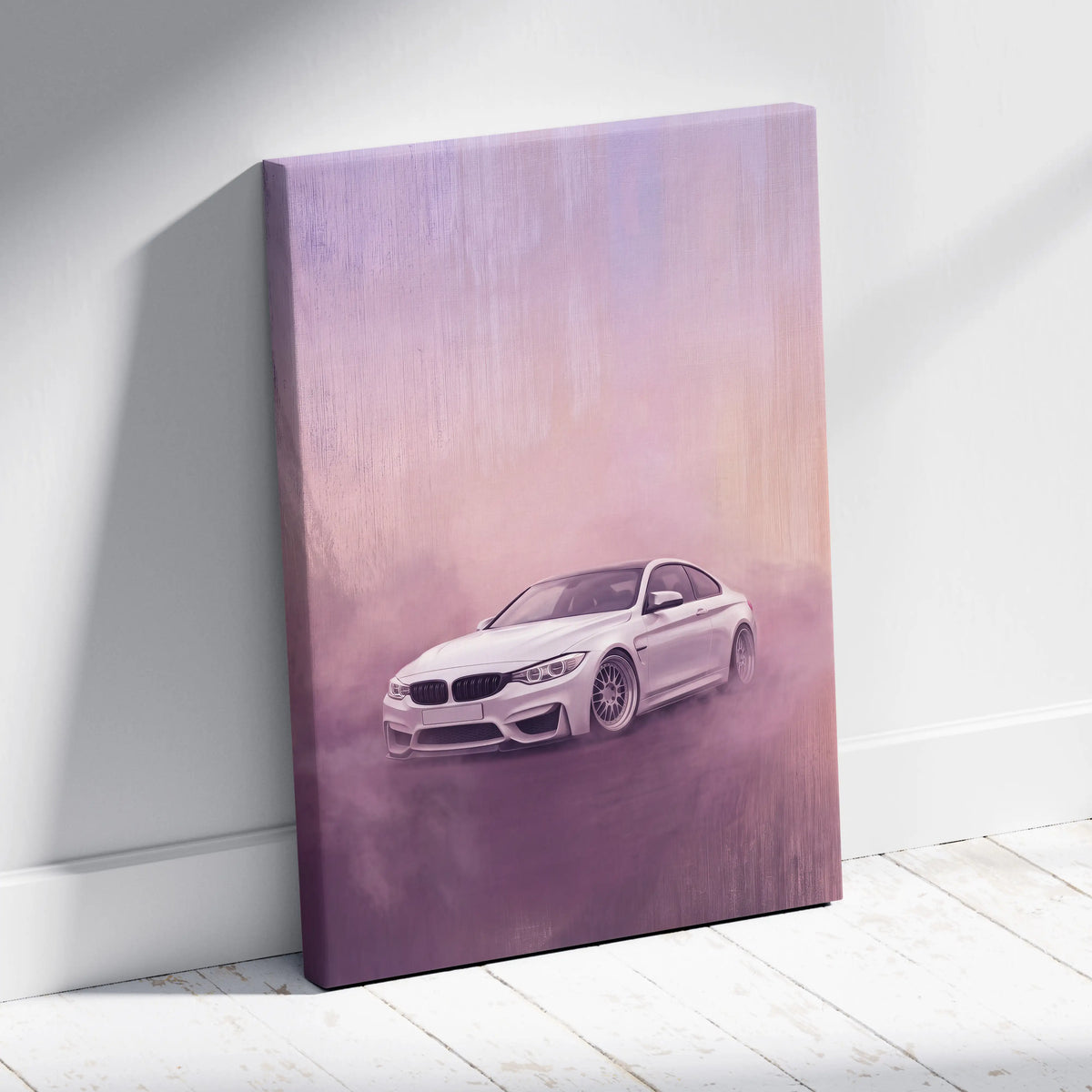 BMW M4 Inspired Automotive Wall Art, High Performance German Coupe Canvas Print