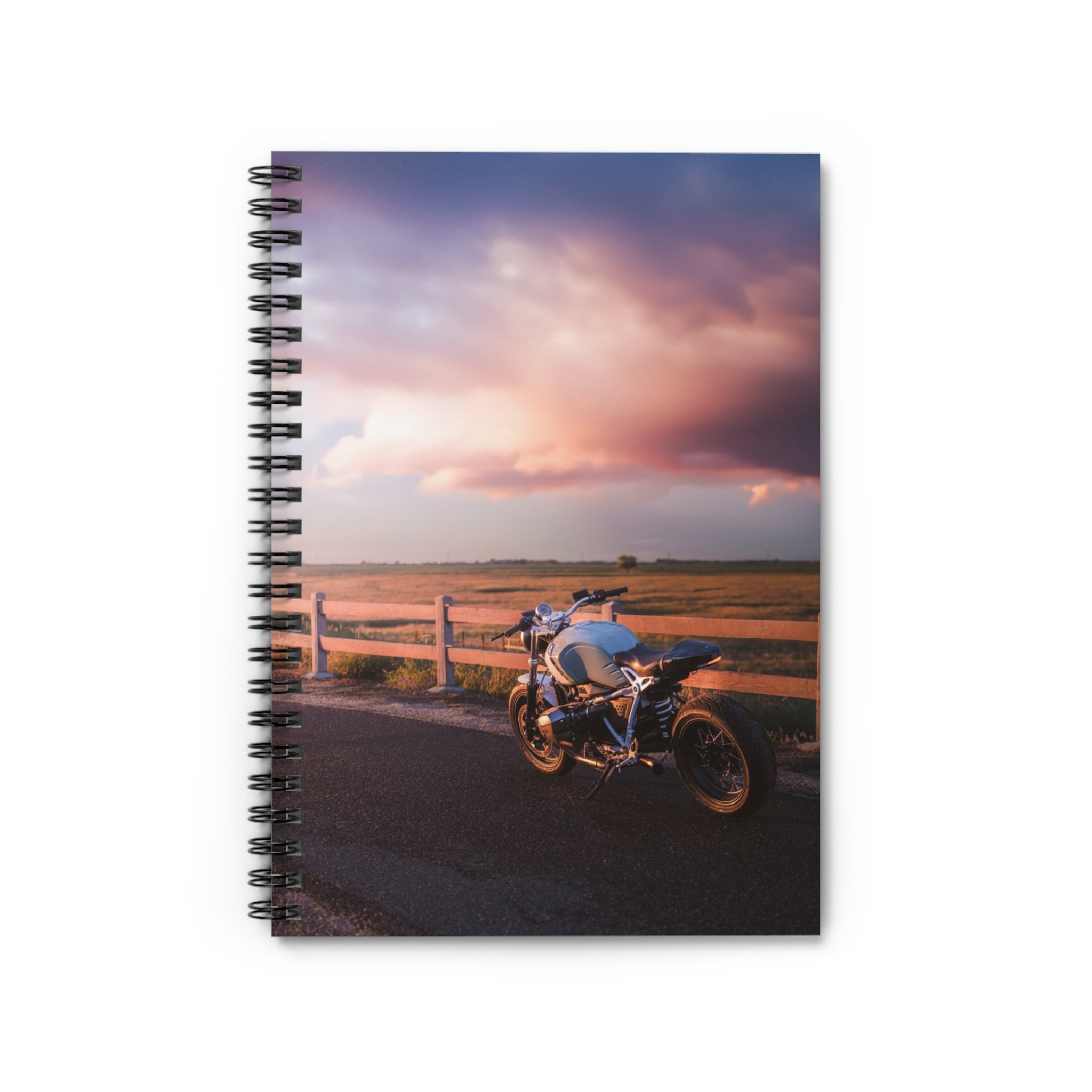 BMW R Nine T Motorcycle Spiral Notebook #003 - Throttle Designs