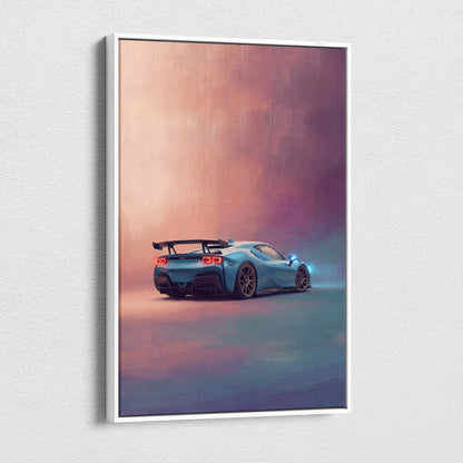 Ferrari F8 Tributo Inspired Automotive Wall Art - Luxury Supercar Canvas Print
