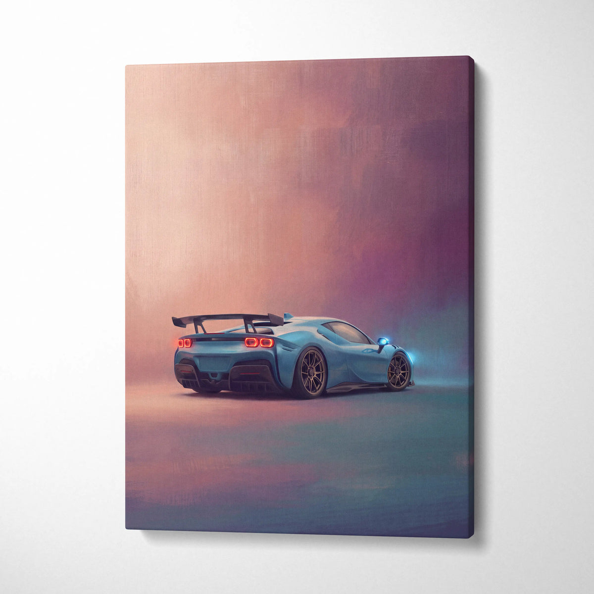 Ferrari F8 Tributo Inspired Automotive Wall Art - Luxury Supercar Canvas Print