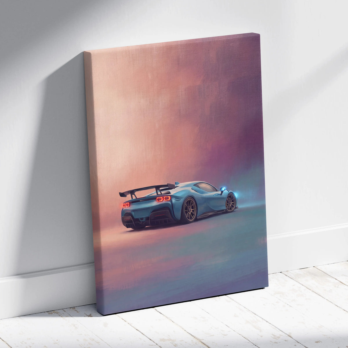 Ferrari F8 Tributo Inspired Automotive Wall Art - Luxury Supercar Canvas Print