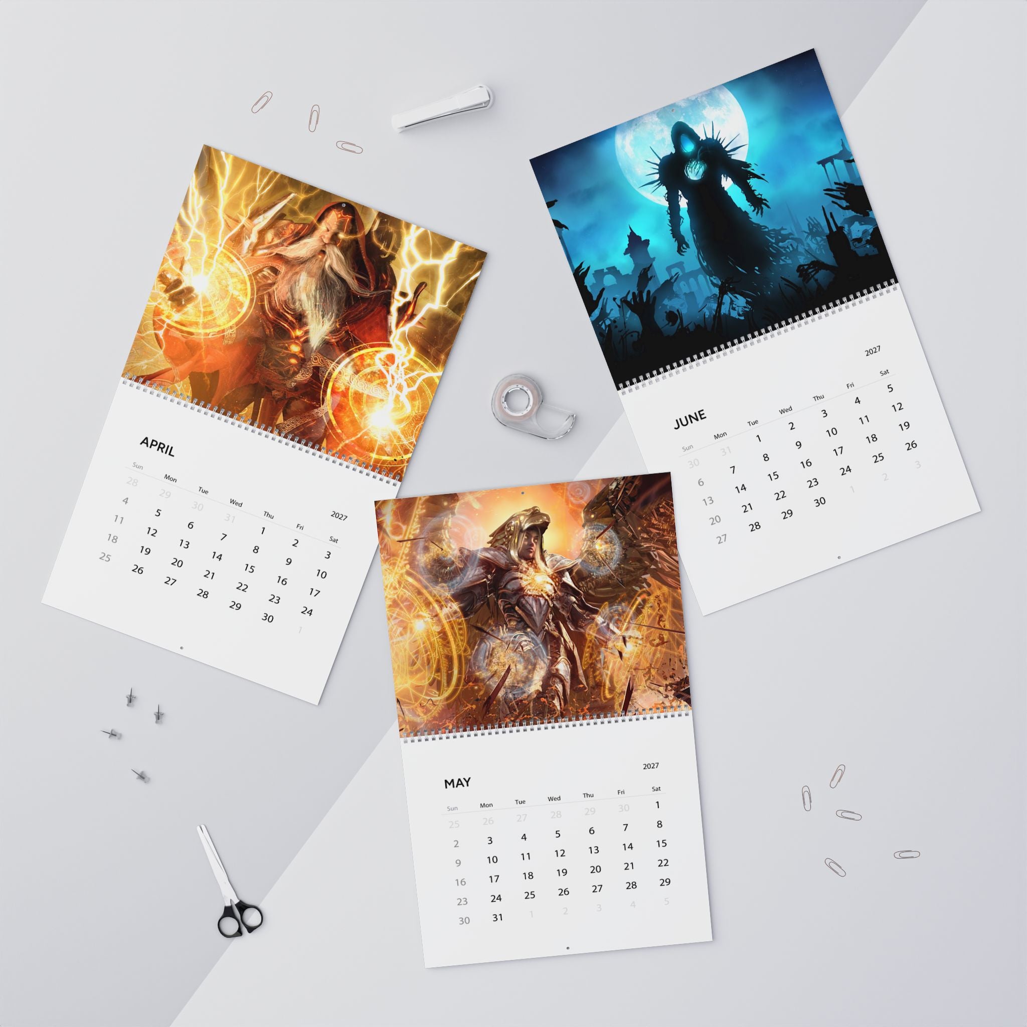 2027 Fantasy Character Artwork Wall Calendar – Enchanted Realms, Dreamscapes & Mystical Art
