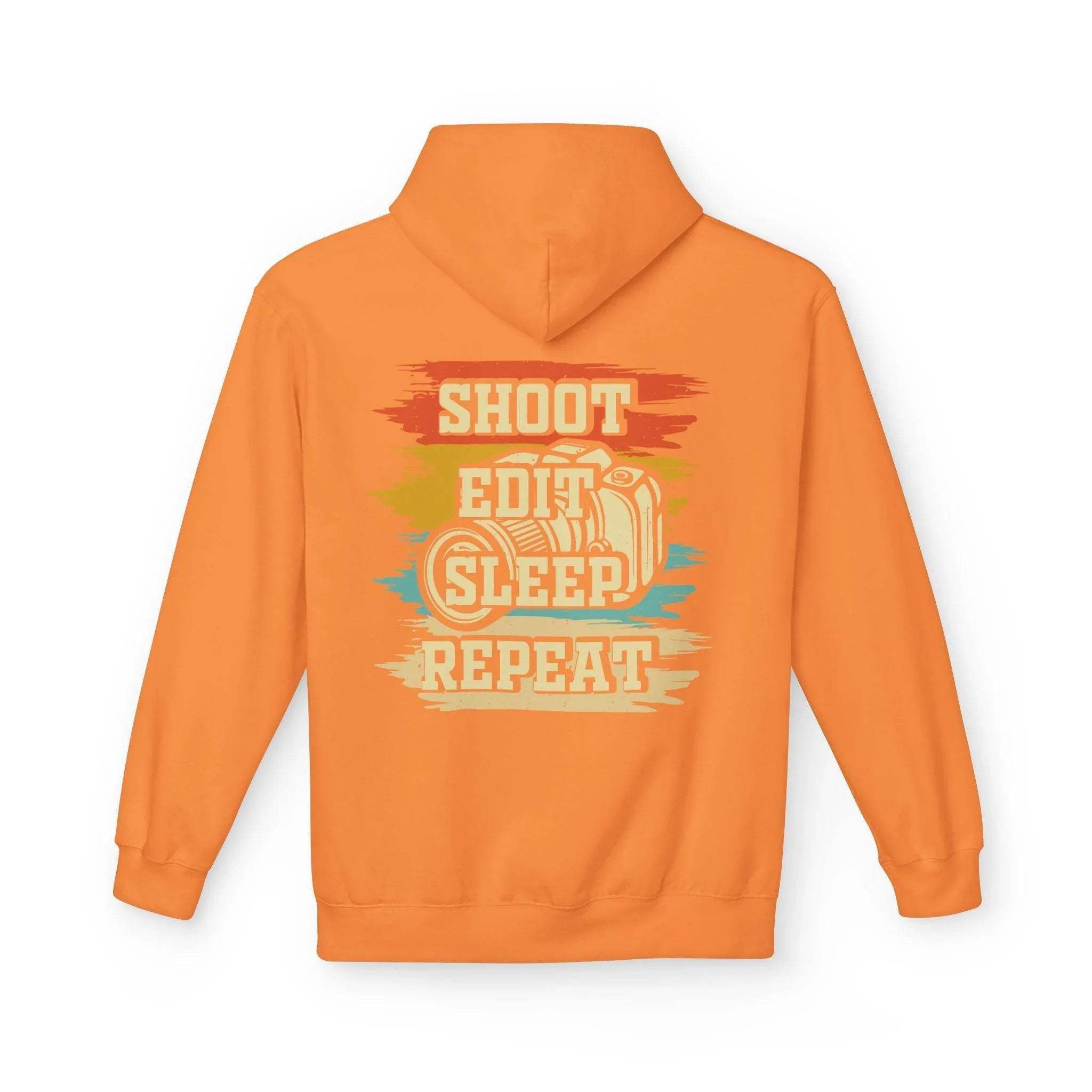 Creative Comfort: "Shoot, Edit, Sleep, Repeat" Fleece Hoodie for Trendsetters