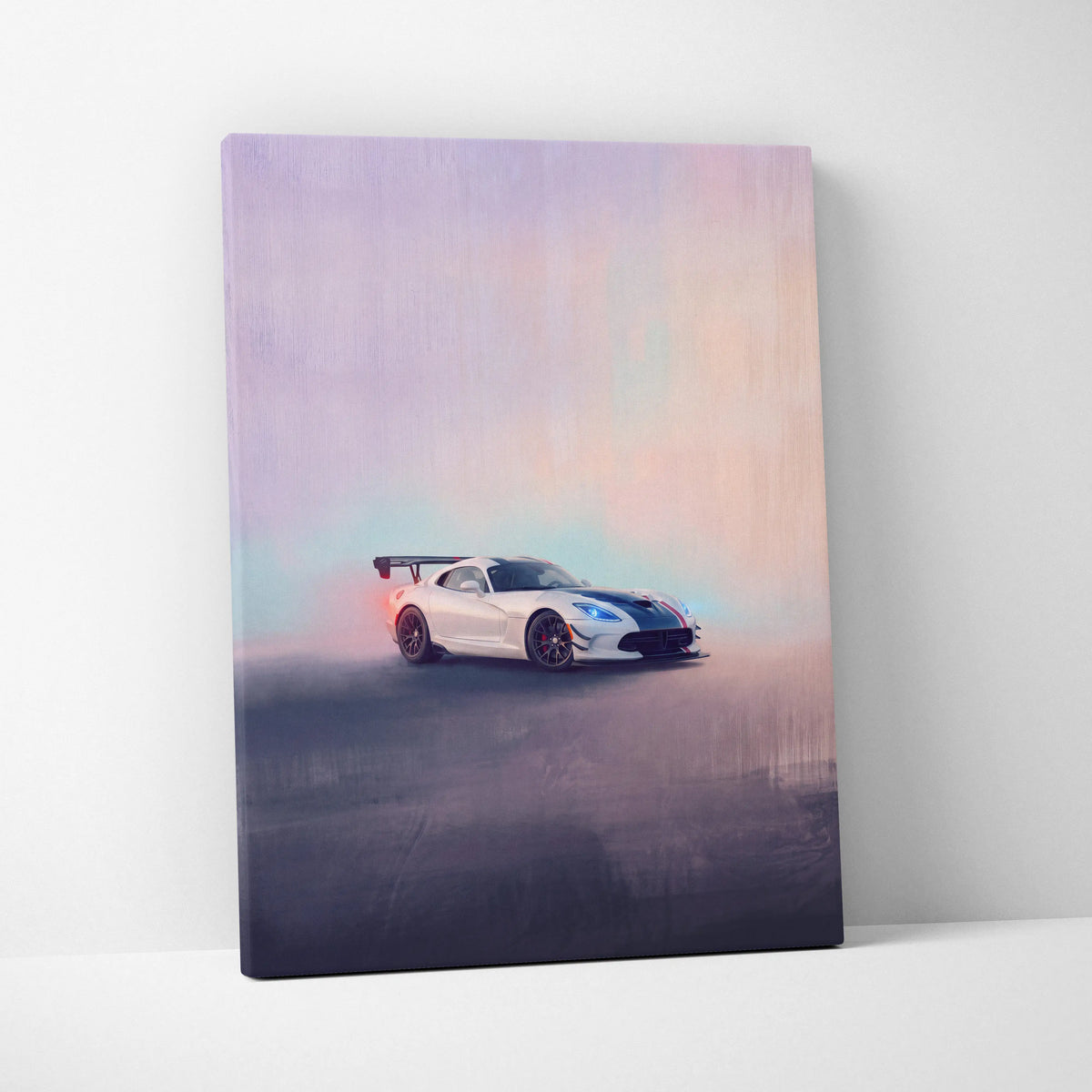 Dodge Viper SRT Inspired Automotive Wall Art - American Muscle Car Canvas Print