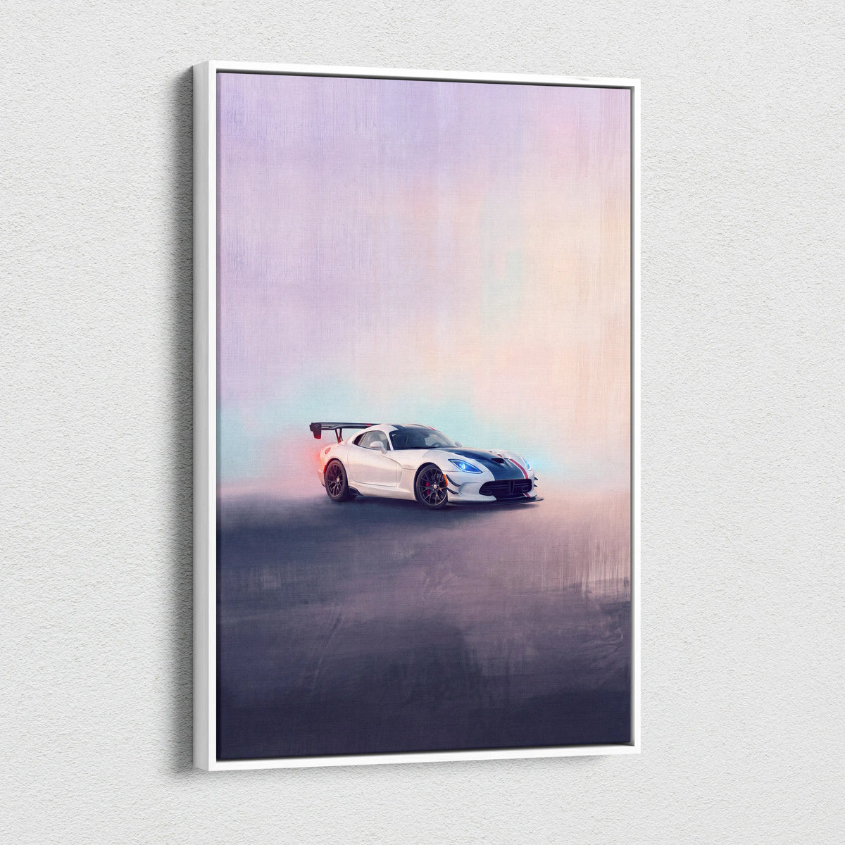 Dodge Viper SRT Inspired Automotive Wall Art - American Muscle Car Canvas Print