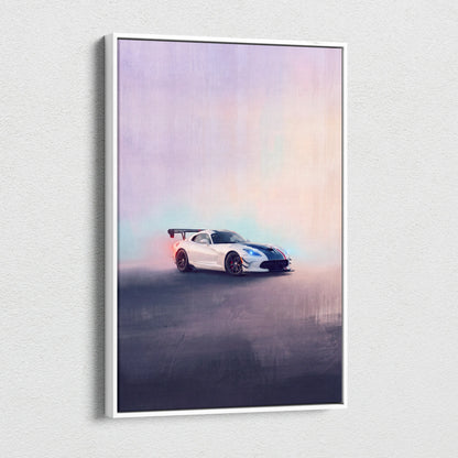 Dodge Viper SRT Inspired Automotive Wall Art - American Muscle Car Canvas Print