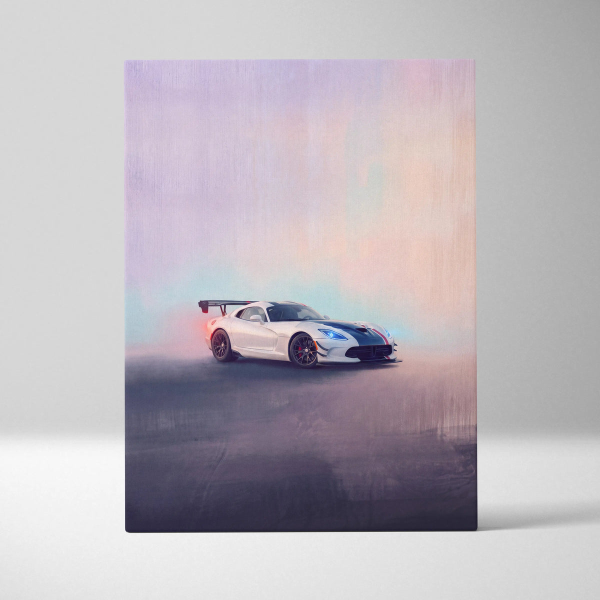 Dodge Viper SRT Inspired Automotive Wall Art - American Muscle Car Canvas Print