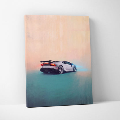 Lamborghini Huracán Inspired Supercar Canvas Art - Custom Car Wall Art Print