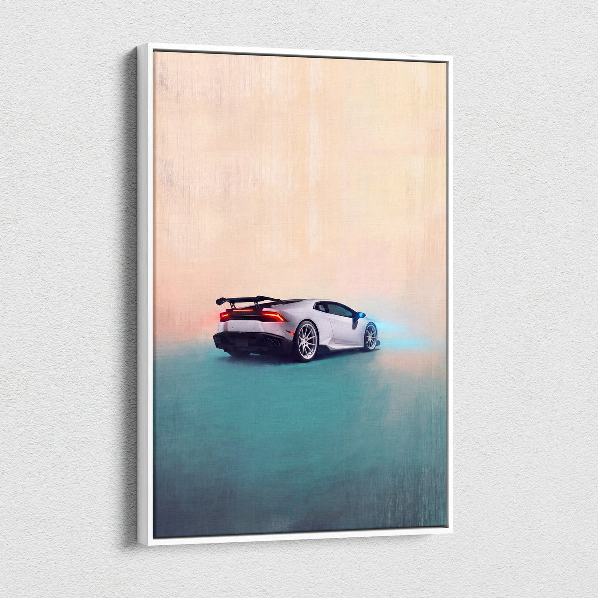 Lamborghini Huracán Inspired Supercar Canvas Art - Custom Car Wall Art Print