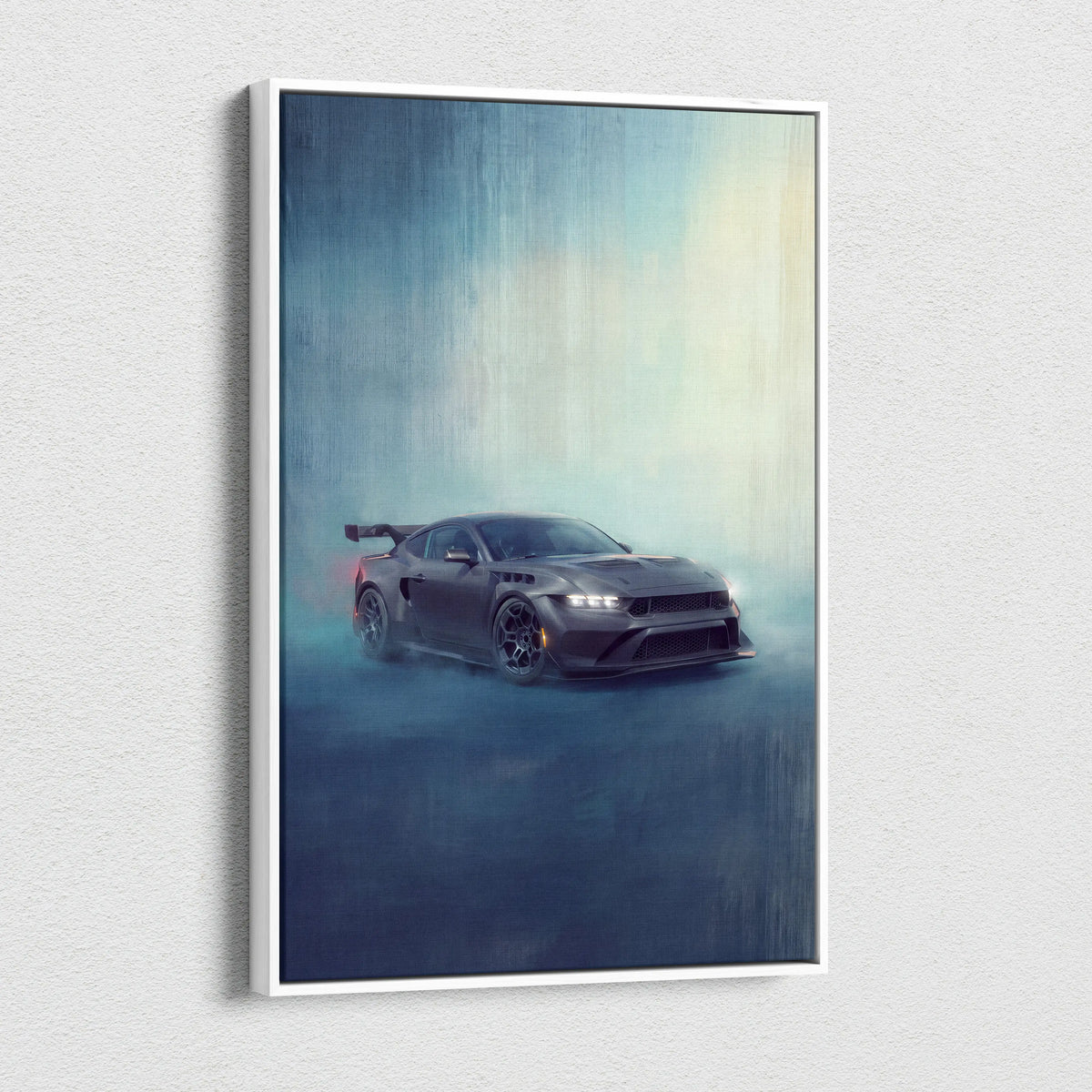 Ford Mustang GTD Inspired Automotive Canvas Art, Widebody Performance Wall Decor for Bedroom