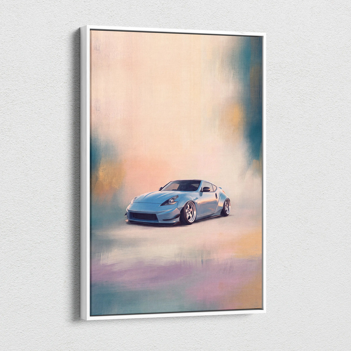 Nissan 370Z Inspired Car Wall Art, Japanese Coupe Canvas Print for Garage Decor