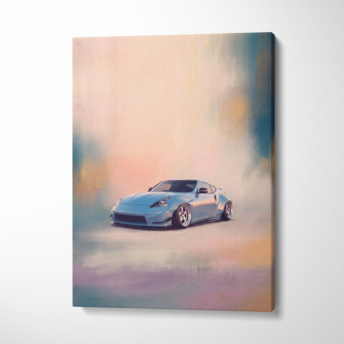 Nissan 370Z Inspired Car Wall Art, Japanese Coupe Canvas Print for Garage Decor