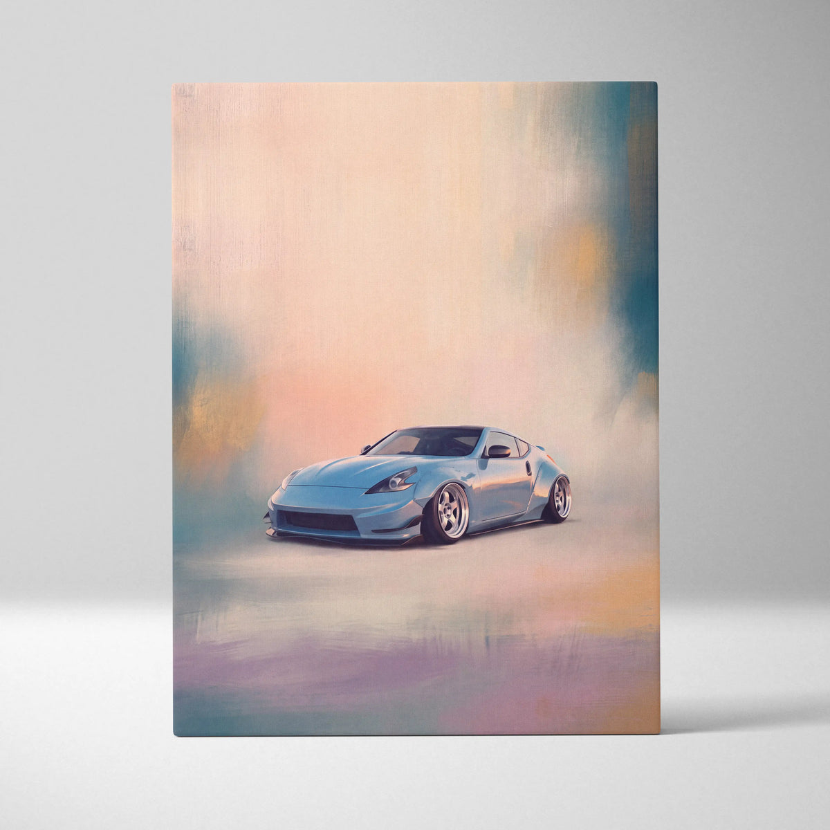 Nissan 370Z Inspired Car Wall Art, Japanese Coupe Canvas Print for Garage Decor
