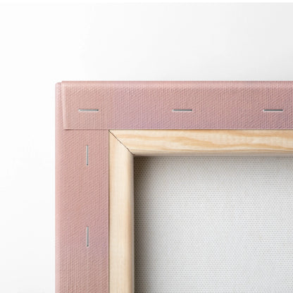 Pink textured canvas frame with light wood border mclaren 720s inspired premium automotive wall decor