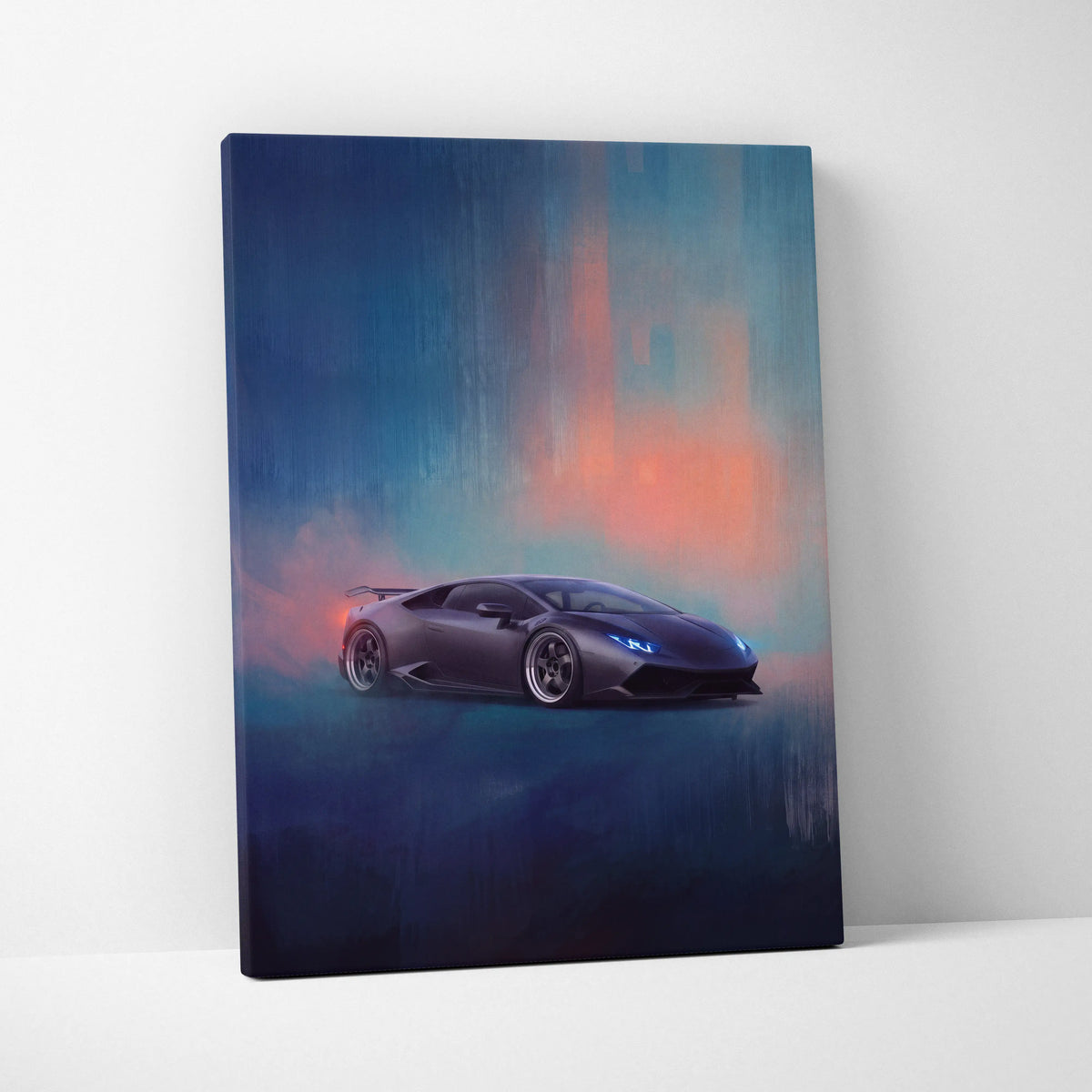 Lamborghini Huracán Inspired Supercar Canvas Art - Custom Car Wall Art Print