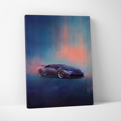Lamborghini Huracán Inspired Supercar Canvas Art - Custom Car Wall Art Print