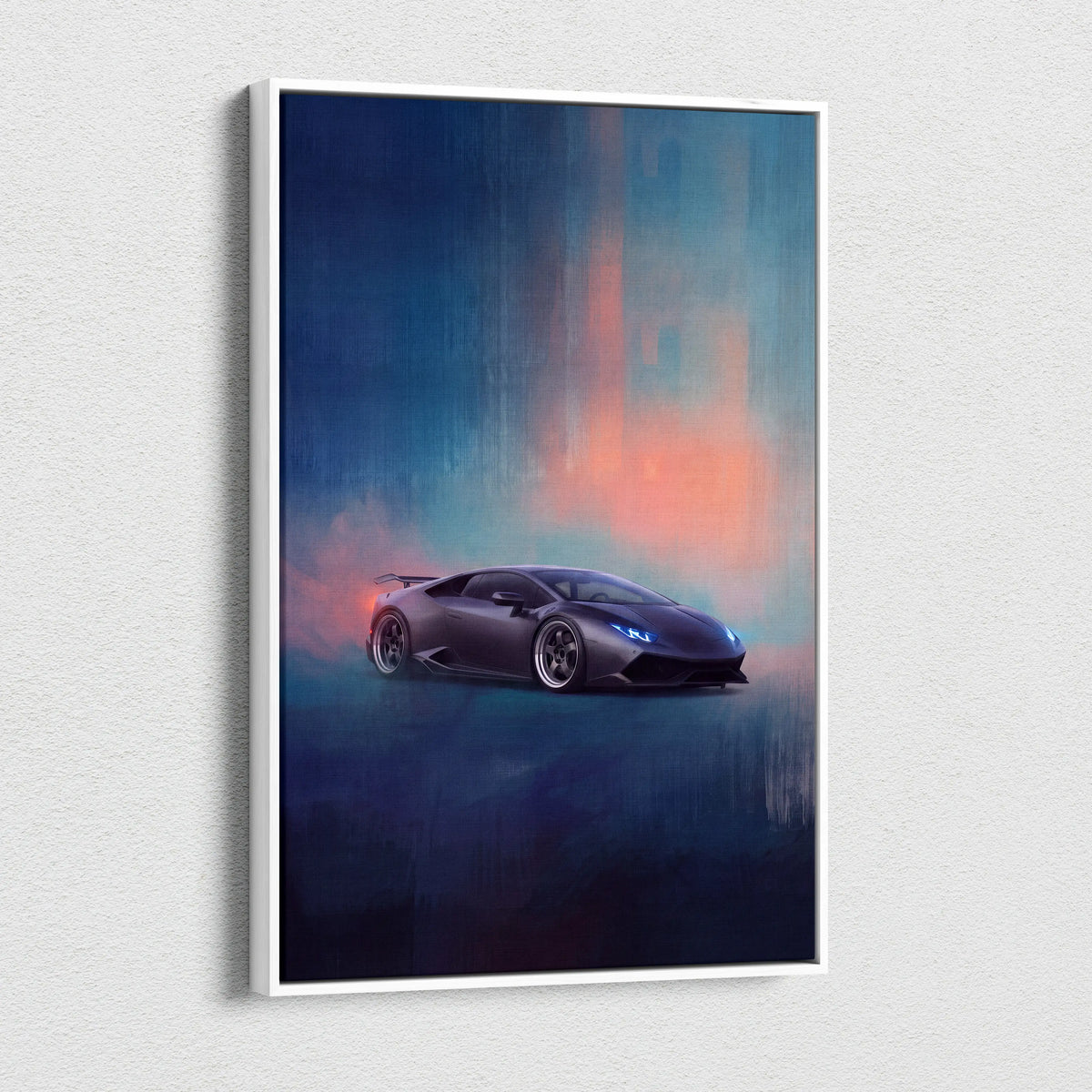 Lamborghini Huracán Inspired Supercar Canvas Art - Custom Car Wall Art Print
