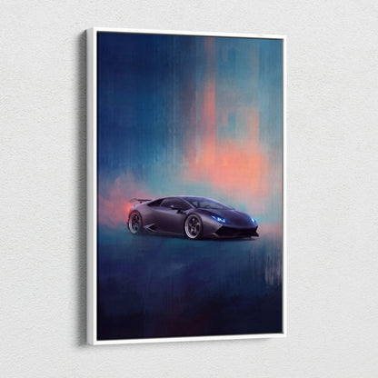 Lamborghini Huracán Inspired Supercar Canvas Art - Custom Car Wall Art Print