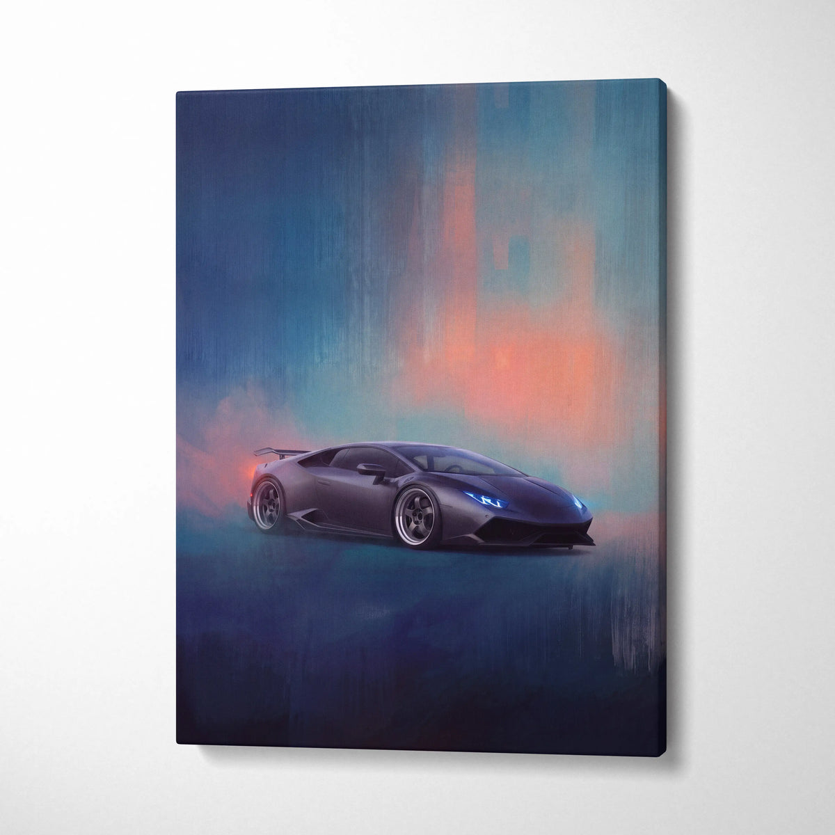 Lamborghini Huracán Inspired Supercar Canvas Art - Custom Car Wall Art Print