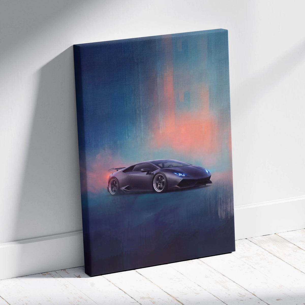 Lamborghini Huracán Inspired Supercar Canvas Art - Custom Car Wall Art Print