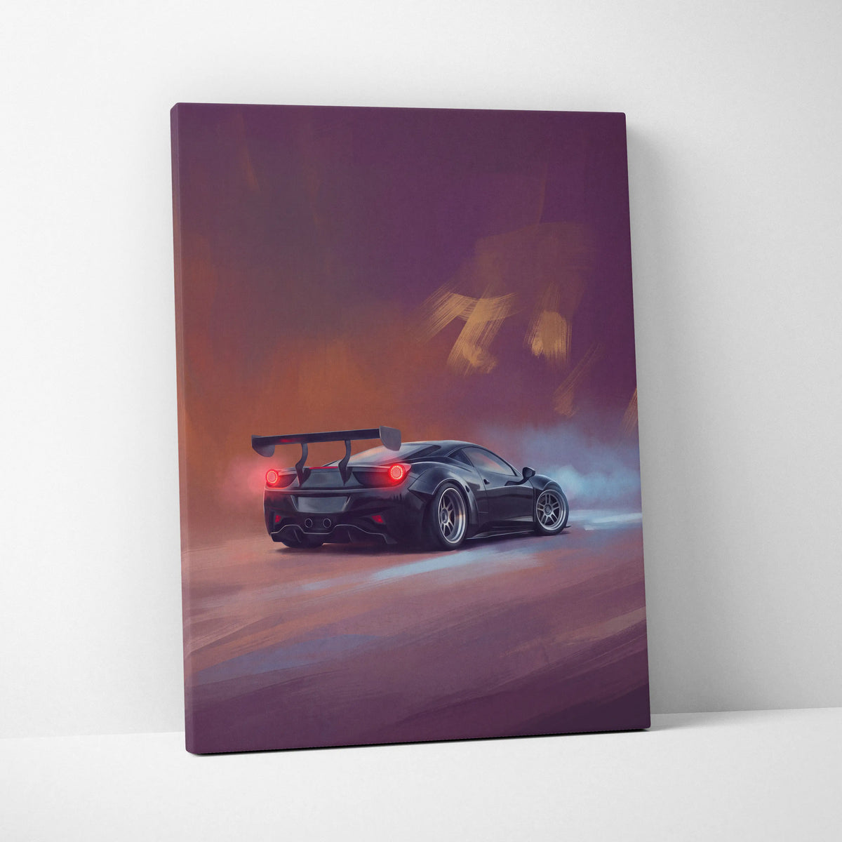 Ferrari 458 Italia Inspired Canvas Art - Premium Automotive Wall Decor