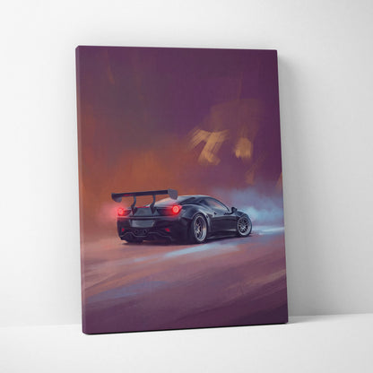 Ferrari 458 Italia Inspired Canvas Art - Premium Automotive Wall Decor