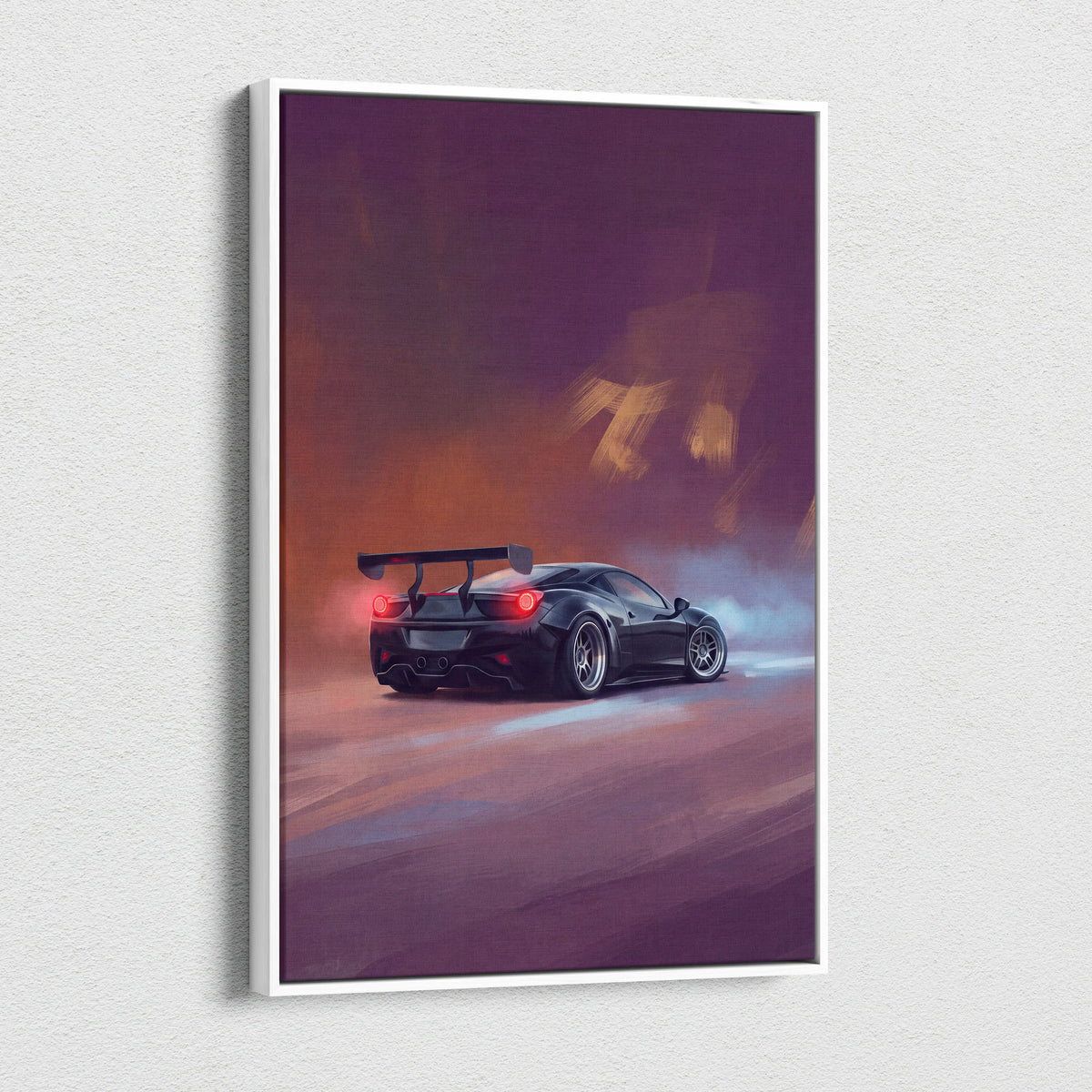 Ferrari 458 Italia Inspired Canvas Art - Premium Automotive Wall Decor