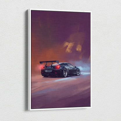 Ferrari 458 Italia Inspired Canvas Art - Premium Automotive Wall Decor