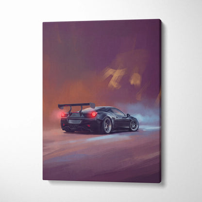 Ferrari 458 Italia Inspired Canvas Art - Premium Automotive Wall Decor