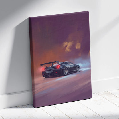 Ferrari 458 Italia Inspired Canvas Art - Premium Automotive Wall Decor