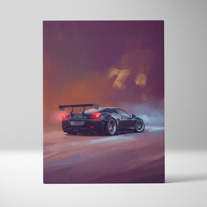 Ferrari 458 Italia Inspired Canvas Art - Premium Automotive Wall Decor