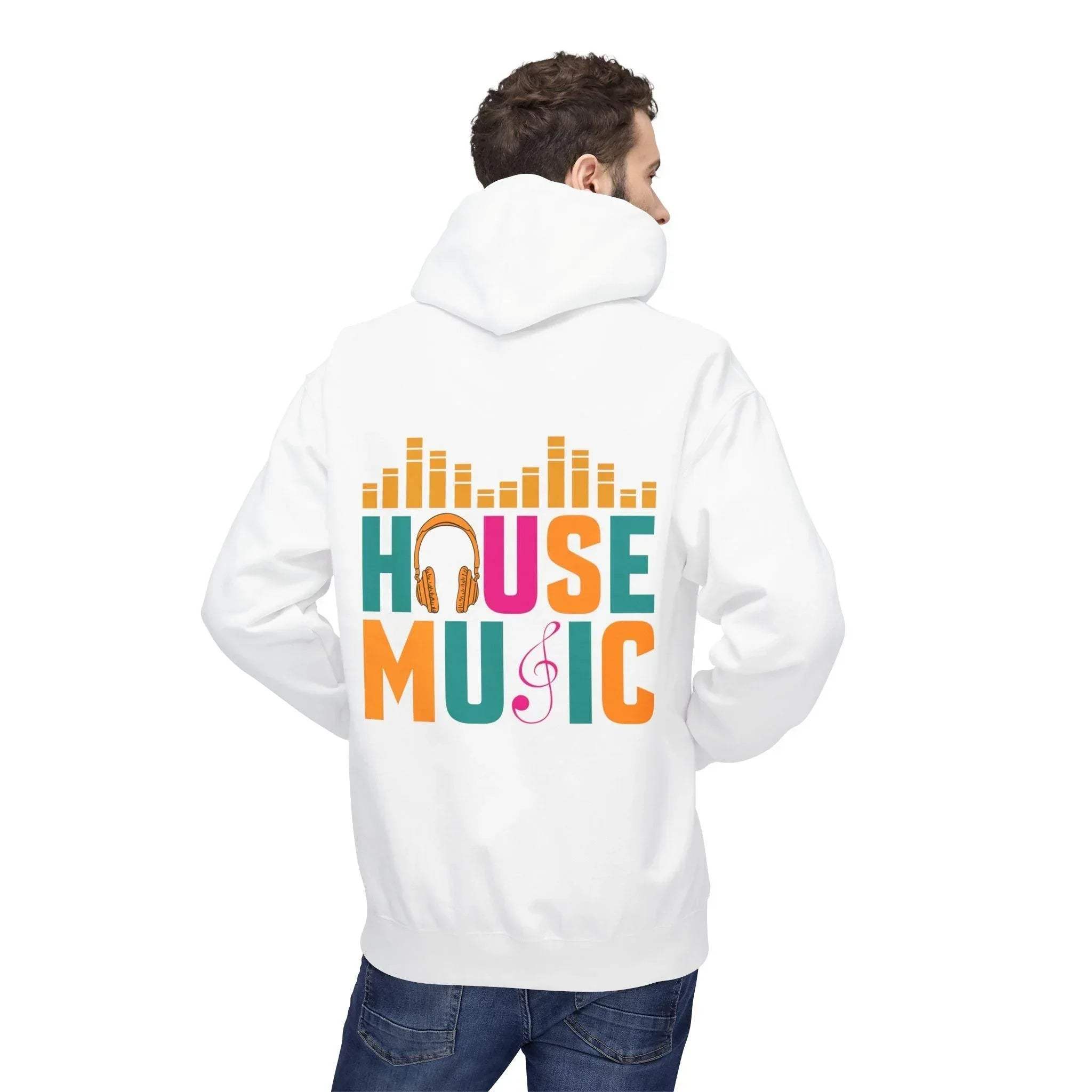 House Music Vibes Fleece Hoodie - Stylish Comfort for Music Lovers