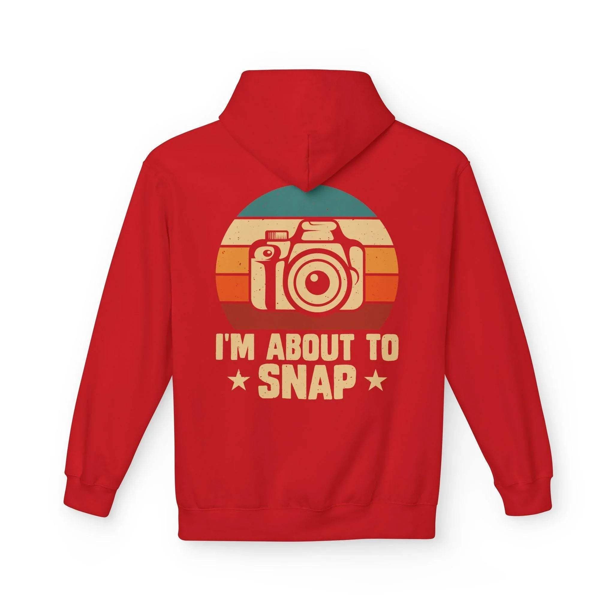 Retro Photographer's "I'm About to Snap" Fleece Hoodie - Stylish Comfort for Creatives