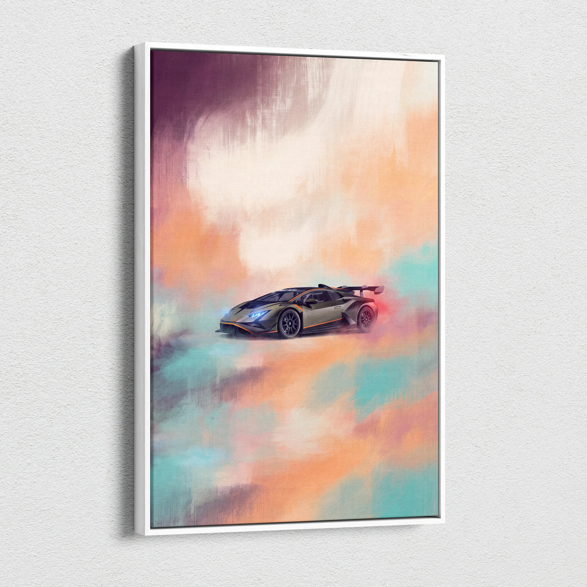 Lamborghini Huracán STO Inspired Supercar Canvas Art - Custom Car Wall Art Print