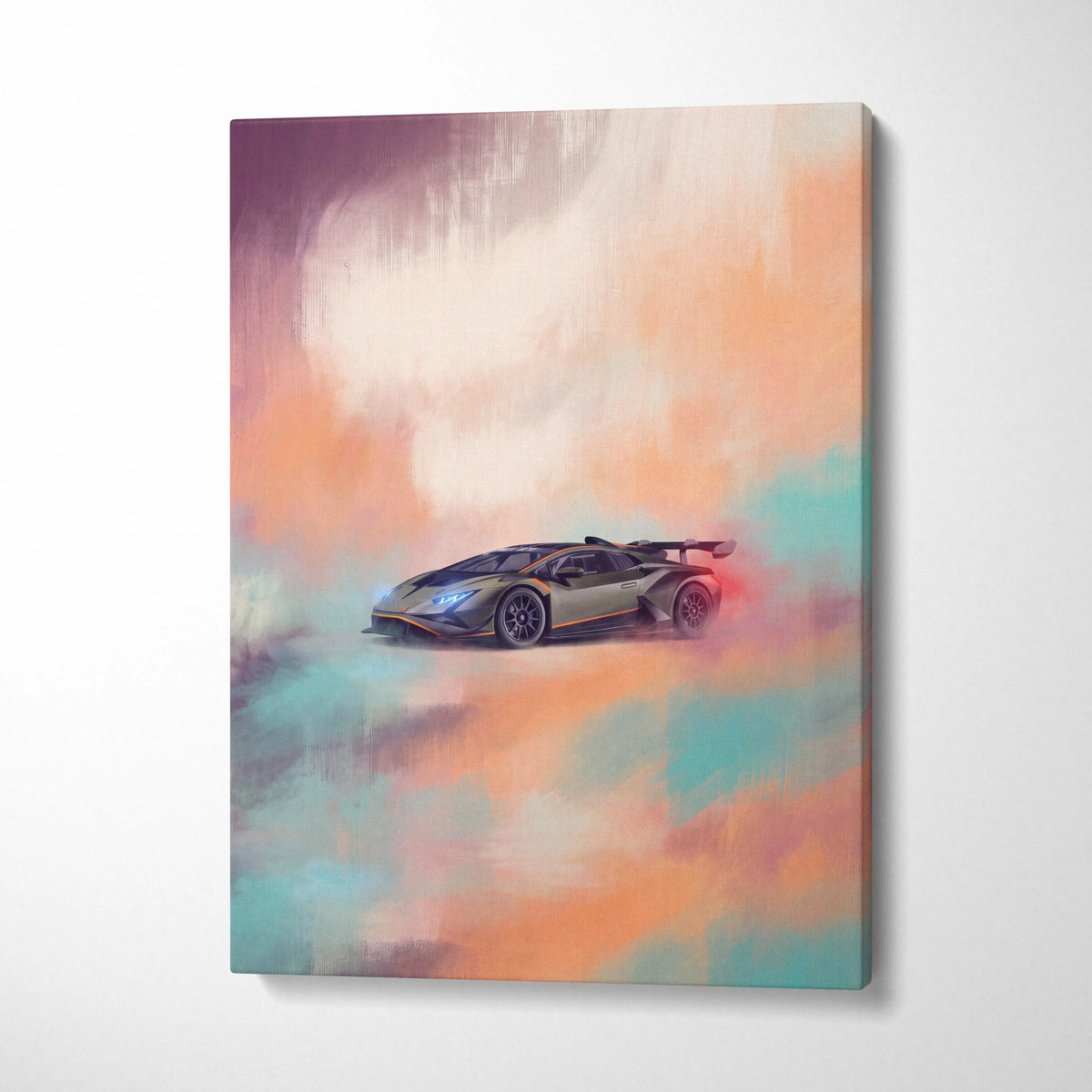 Lamborghini Huracán STO Inspired Supercar Canvas Art - Custom Car Wall Art Print