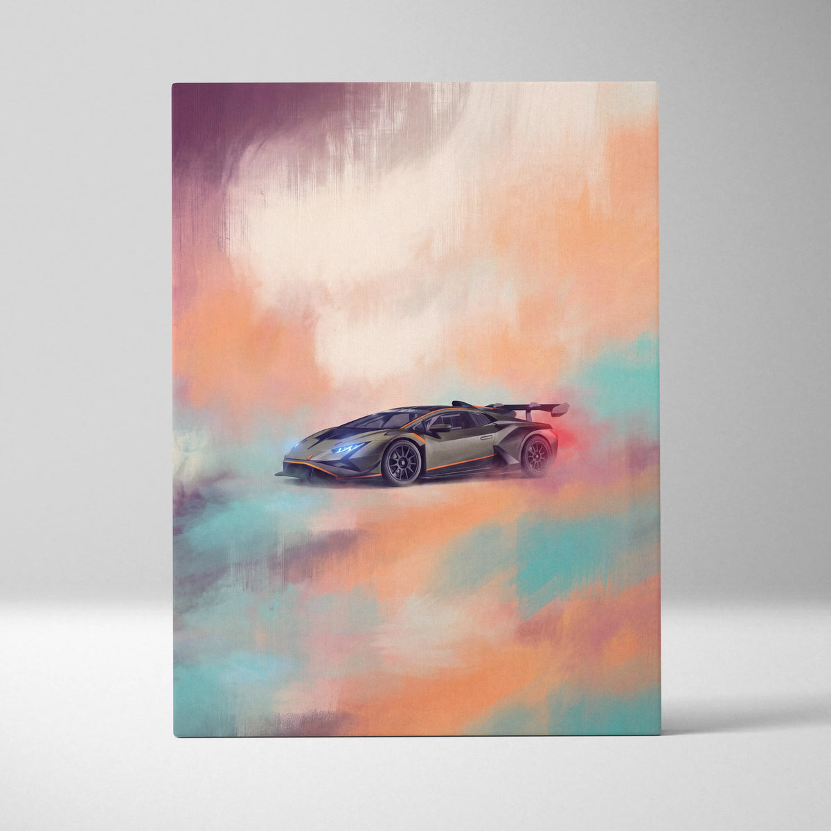 Lamborghini Huracán STO Inspired Supercar Canvas Art - Custom Car Wall Art Print