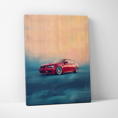 BMW M3 Inspired Automotive Wall Art, High Performance German Coupe Canvas Print