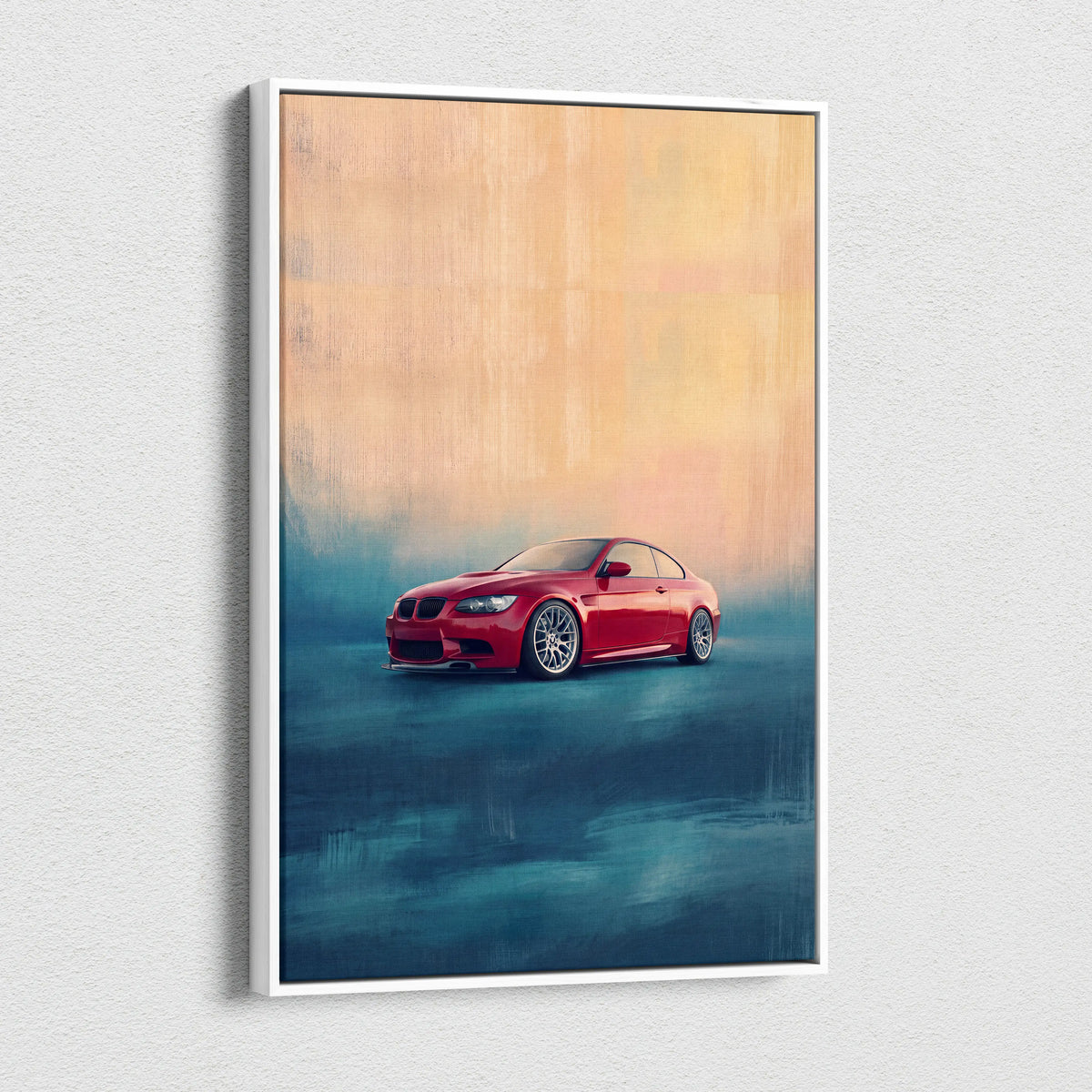 BMW M3 Inspired Automotive Wall Art, High Performance German Coupe Canvas Print