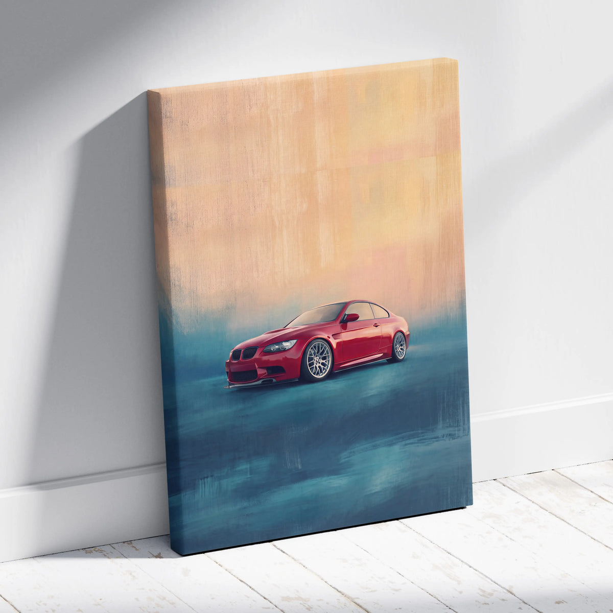 BMW M3 Inspired Automotive Wall Art, High Performance German Coupe Canvas Print