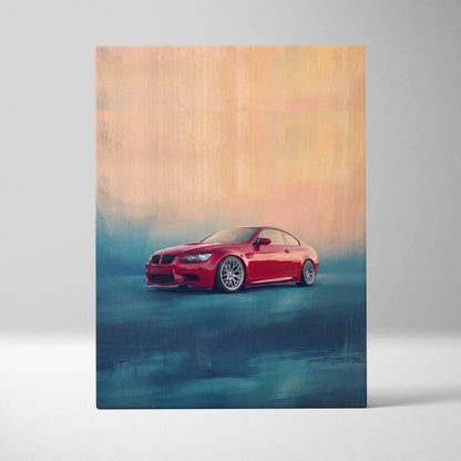 BMW M3 Inspired Automotive Wall Art, High Performance German Coupe Canvas Print