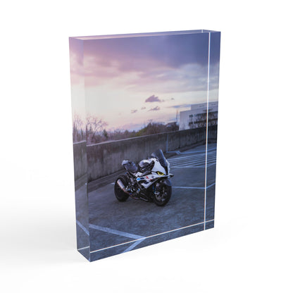 BMW S1000RR Drag Spec Motorcycle Acrylic Photo Block #003 - Throttle Designs