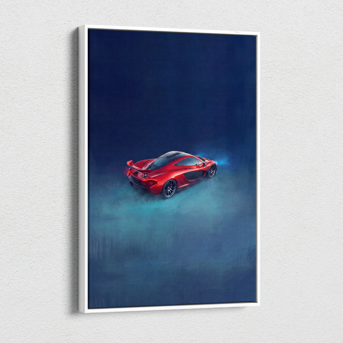 McLaren P1 Inspired Supercar Canvas Art - Custom Car Wall Art Print