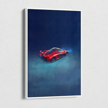 McLaren P1 Inspired Supercar Canvas Art - Custom Car Wall Art Print
