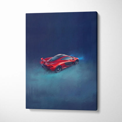 McLaren P1 Inspired Supercar Canvas Art - Custom Car Wall Art Print