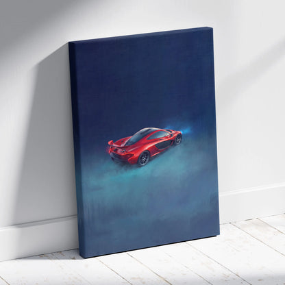 McLaren P1 Inspired Supercar Canvas Art - Custom Car Wall Art Print